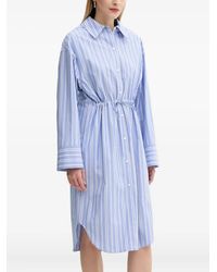 Samsøe & Samsøe - Robe-Chemise Rayée Sacatan À Lien De Resserrage - Lyst