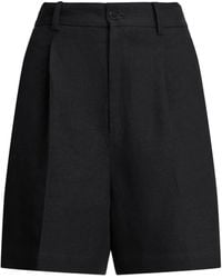 Ralph Lauren - Pleated Linen Tailored Shorts - Lyst