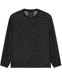 Giorgio Armani - Printed Crew-Neck Long-Sleeve T-Shirt - Lyst