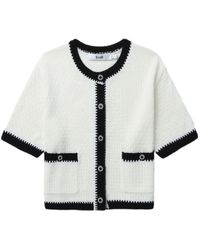 B+ AB - Pointelle-knit Cardigan - Lyst