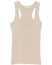 Patrizia Pepe - Rhinestone-Embellished Tank Top - Lyst