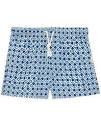 GASSA D'AMANTE - Geometric-Print Drawstring Swim Shorts - Lyst