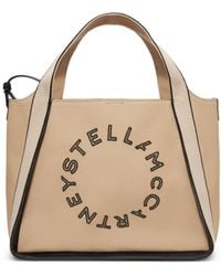 Stella McCartney - Shopper aus Canvas mit Logo-Stickerei - Lyst