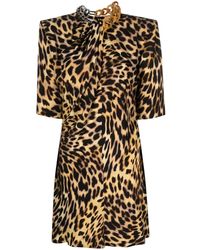 Stella McCartney - チェーントリム レオパード ドレス - Lyst