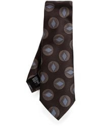Giorgio Armani - Geometric-Print Silk Tie - Lyst