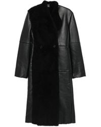 Litkovskaya - Shearling-Trim Leather Coat - Lyst