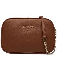 Patrizia Pepe - Logo-Lettering Leather Shoulder Bag - Lyst