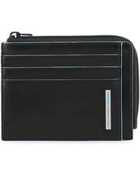 Piquadro - Logo-Plaque Zip-Around Cardholder - Lyst
