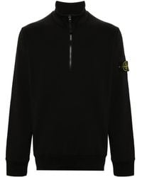Stone Island - Compass-Patch Zip-Up Sweatshirt - Lyst