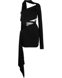Mugler - Asymmetric Cut-Out Mini Dress - Lyst