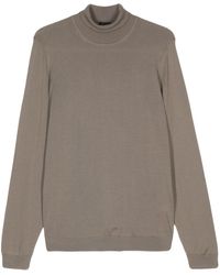 BOSS - Virgin Wool Roll-Neck Sweater - Lyst