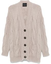 Roberto Collina - Cable-Knit Cardigan - Lyst
