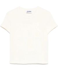 Jean Paul Gaultier - Waffle T-Shirt mit Logo-Prägung - Lyst