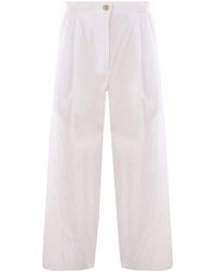 Dusan - Pleat-detail Cotton Trousers - Lyst