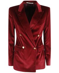 Tagliatore - Velvet Double-Breasted Jacket - Lyst