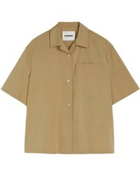 Jil Sander - Blouse Met Cropped Mouwen - Lyst