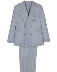 Luigi Bianchi - Double-breasted Striped Suit - Lyst