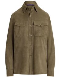 Ralph Lauren - Landry Lamb-Suede Shirt - Lyst
