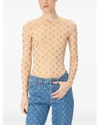 Marine Serre - Moon-Pattern Jersey Top - Lyst