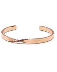 agnès b. - Twist-Detail Stainless Steel Bangle - Lyst