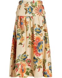 FARM Rio - Garden Print Midi-skirt - Lyst
