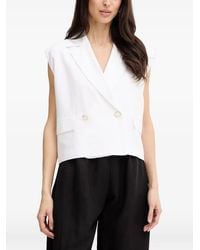 Fracomina - Double-Breasted Sleeveless Blazer - Lyst