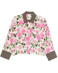 Liu Jo - Floral Print Button Shirt - Lyst