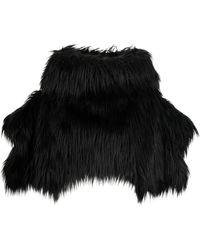 Comme des Garçons - Cape En Fourrure Artificielle À Coupe Crop - Lyst