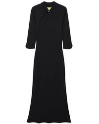 Shanghai Tang - Prosperity Frog-Fastening Knitted Maxi Dress - Lyst