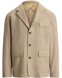 Ralph Lauren - Textured Flapped Pocket Jacket - Lyst