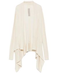 Rick Owens - Ribbed Asymmetric-hem Cardigan - Lyst