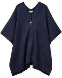 Benetton - Cable-Knit Button-Up Cardigan - Lyst