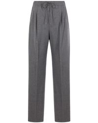 Max Mara - Pleated Drawstring Trousers - Lyst