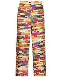 Elena Miro - Pantaloni Con Stampa Multicolore - Lyst