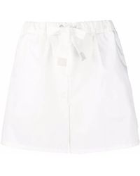 Moncler - High-Waist-Shorts Mit Kordelzug - Lyst