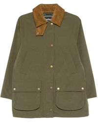 Barbour - Glynis Mantel Mit Cordkragen Vorne - Lyst