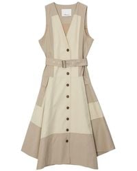 3.1 Phillip Lim - Belted Button Cotton Midi Dress - Lyst