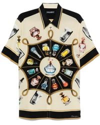 Dolce & Gabbana - パフュームプリント シルク シャツ - Lyst