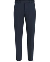 ZEGNA - Flat-Front Tapered Trousers - Lyst