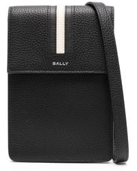 Bally - Stripe Appliqué Logo Stamp Shoulder Bag - Lyst