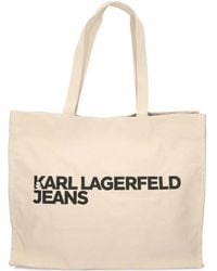 KARL LAGERFELD - Large Logo-Print Tote Bag - Lyst