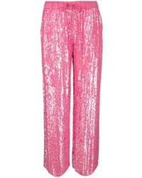P.A.R.O.S.H. - Pantalon Ample Brodé De Sequins - Lyst