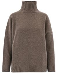 Max Mara - Jersey Con Cuello Alto Y Hombros Caídos - Lyst