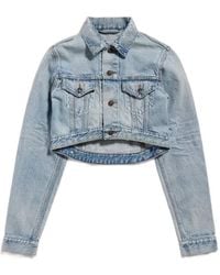 Balenciaga - Cropped Curved Jacket - Lyst