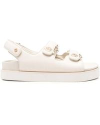 Maje - Flat Leather Sandals - Lyst