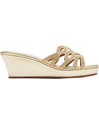Nicoli - 70 Mm Tina Verfraaide Sandalen Met Sleehak - Lyst