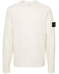 Stone Island - Wool Mix Crew Neck Sweater - Lyst