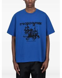 ROA - T-Shirt Met Grafische Print - Lyst