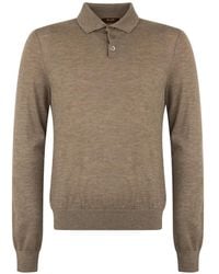 Moorer - Button-Down Polo-Collar Sweater - Lyst