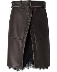Pinko - Godezia Knee-Length Skirt With Belt And Slit - Lyst